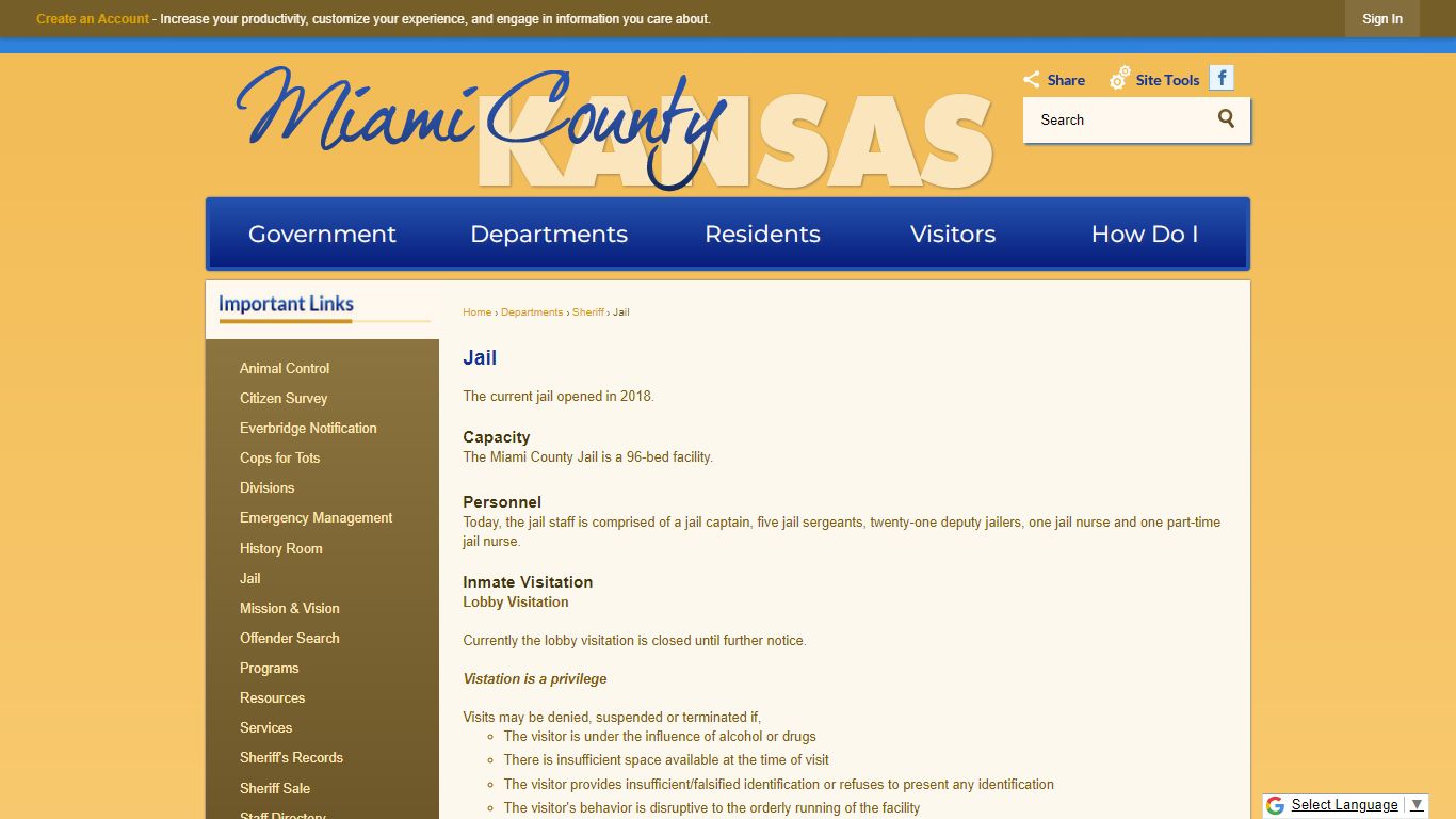 Jail | Miami County, KS - Official Website